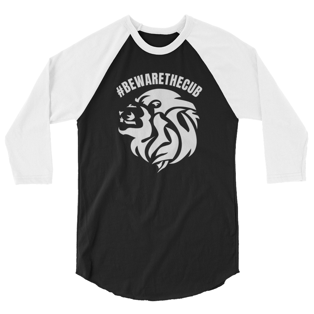 Beware the Cub 3/4 sleeve raglan shirt