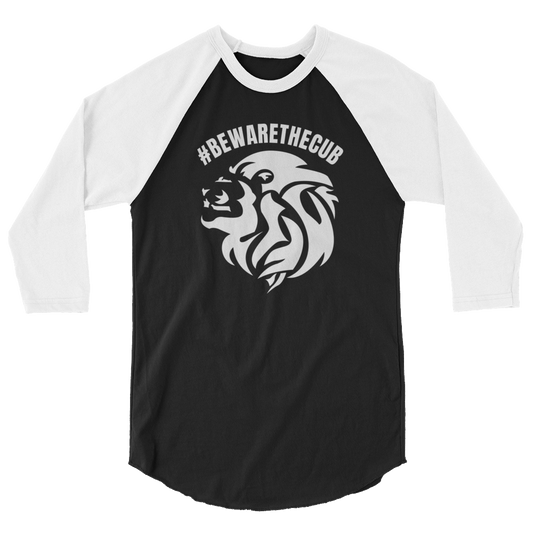 Beware the Cub 3/4 sleeve raglan shirt