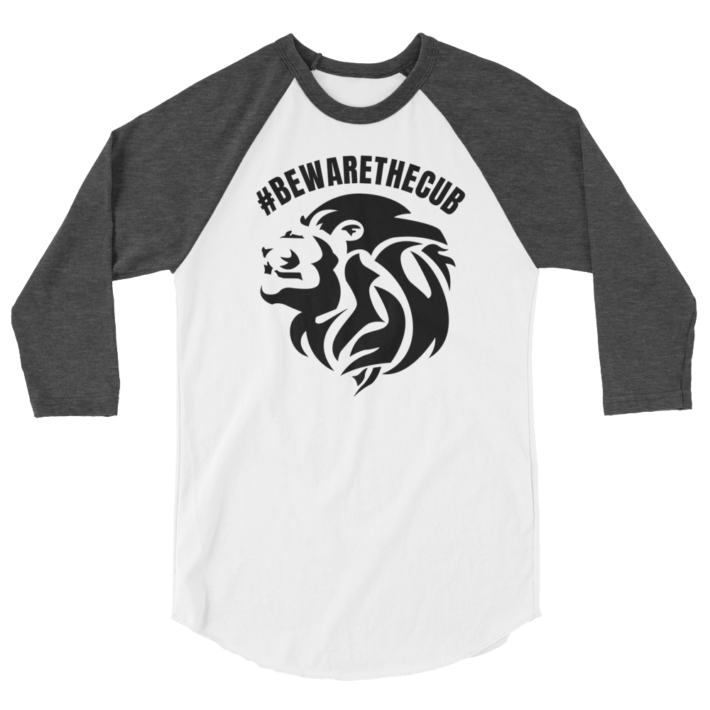 Beware the Cub 3/4 sleeve raglan shirt